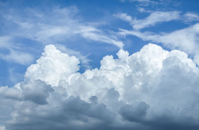 Low angle view of clouds in sky