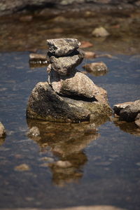 Stack of stones in water