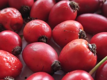 Full frame shot of cherries in market