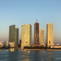 View of skyscrapers at waterfront