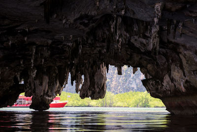 Rock formations in sea