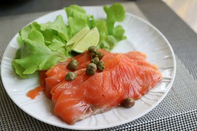 Close-up of salad in plate