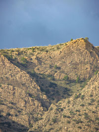 Scenic view of mountains against clear sky