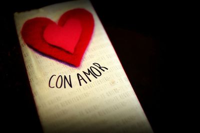 Close-up of text on paper