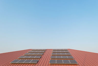 Low angle view of building against clear sky