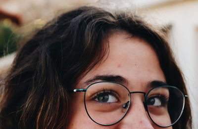 Close-up portrait of young woman