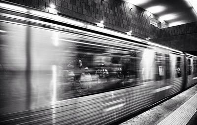 Train at railroad station platform