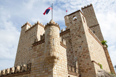 Low angle view of historical building against sky