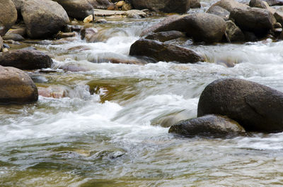 Scenic view of waterfall