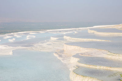 High angle view of sea against sky