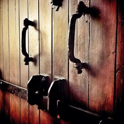 Close-up of wooden door