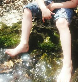 Low section of woman feet