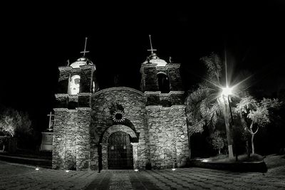 View of church at night