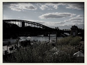 View of river against cloudy sky