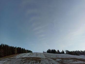 Scenic view of snowcapped landscape against sky