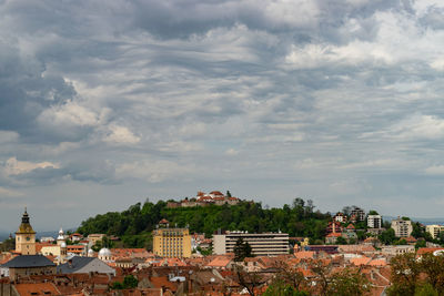 Townscape against sky