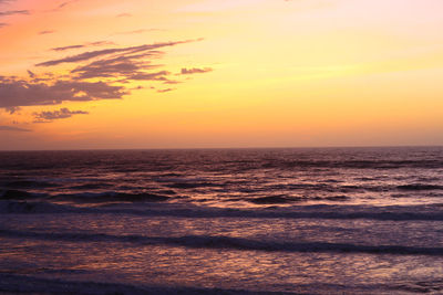 Panoramic view of the sea during sunset 