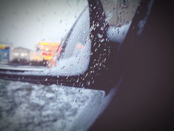 Road viewed through car windshield