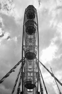 Low angle view of ferris wheel against sky