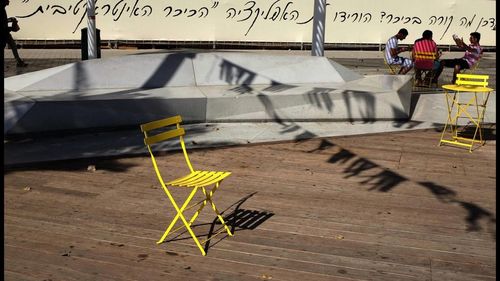 Shadow of people on sand