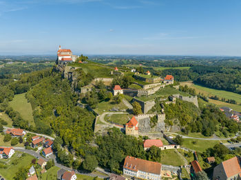 Austria - the riegersburg castle surrounded by a beautiful landscape located in the region of styria