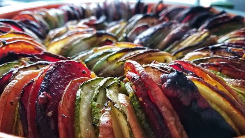 Close-up of red chili peppers for sale in market