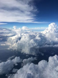 Aerial view of clouds in sky