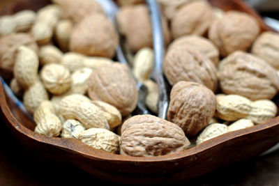 Close-up of walnuts in bowl