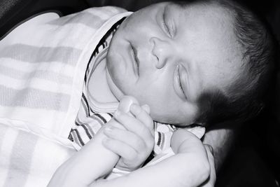 Close-up portrait of cute baby girl