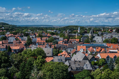 View over the ancient town goslar, niedersachsen, germany