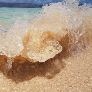 Close-up of sand on beach