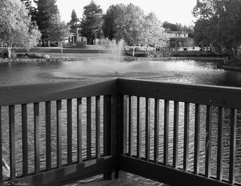 Fountain in front of building