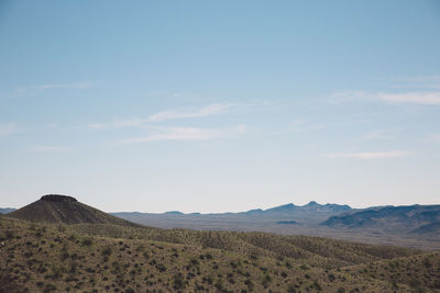 Scenic view of desert against sky