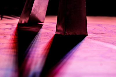 Close-up of multi colored pencils on table