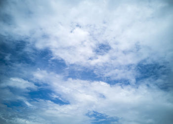 Low angle view of clouds in sky