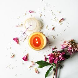 Close-up of flowers on table