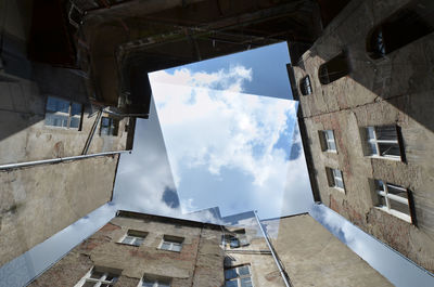 Low angle view of building against sky