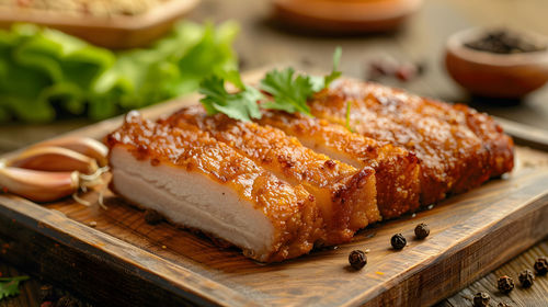 Close-up of sushi on table