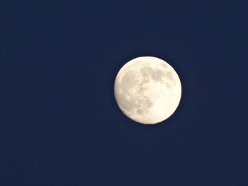 Low angle view of moon in sky