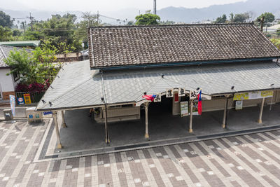 High angle view of building