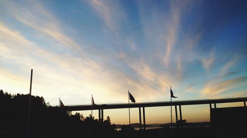 Low angle view of sky at sunset