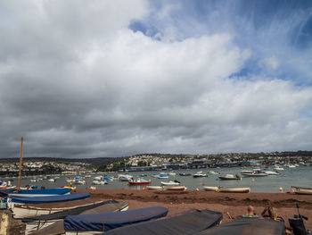 Panoramic view of beach against sky