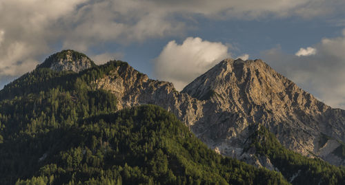 Panoramic view of mountains against sky