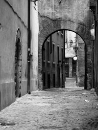 Narrow corridor of building