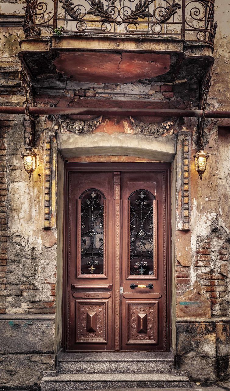 CLOSED DOOR OF BUILDING WITH EXTERIOR