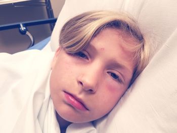 Close-up portrait of boy