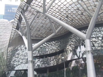 Low angle view of chainlink fence