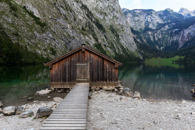 Scenic view of lake against mountain