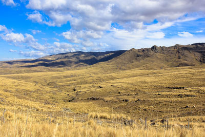 Scenic view of desert against sky