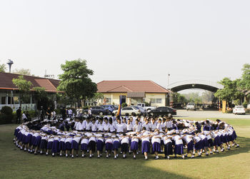 Row of shopping carts in market stall